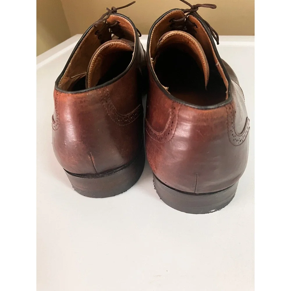 Mezlan Orbison Mens Brown Leather Cap Toe Derby Dress Shoes 13 M Spain NEW SOLES
